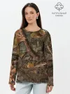 Лонгслив женский. Хлопок / Охотничий камуфляж