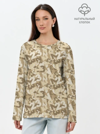 Лонгслив женский. Хлопок / 23 февраля