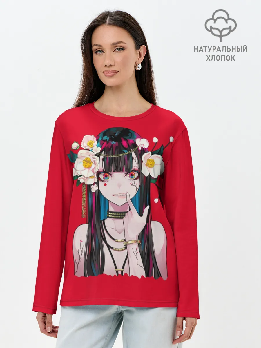 Лонгслив женский. Хлопок / Тяночка