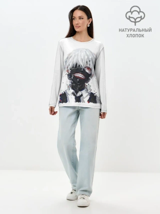 Лонгслив женский. Хлопок / Гуль Токийский