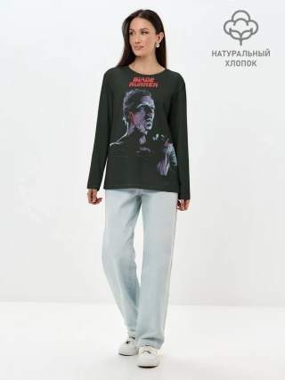 Лонгслив женский. Хлопок / Бегущий по лезвию