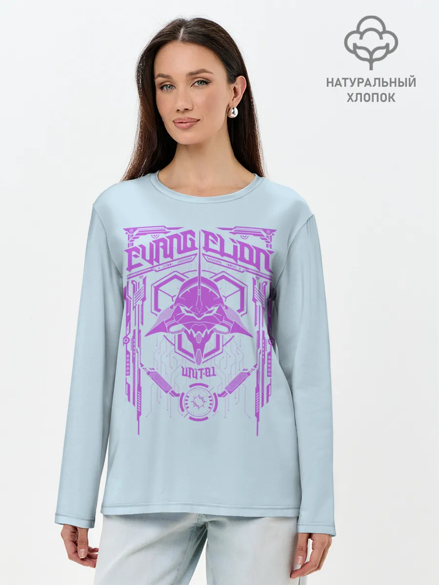 Лонгслив женский. Хлопок / Евангилион