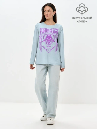 Лонгслив женский. Хлопок / Евангилион