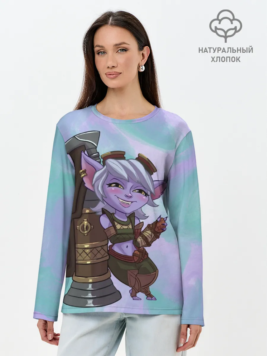 Лонгслив женский. Хлопок / Тристана