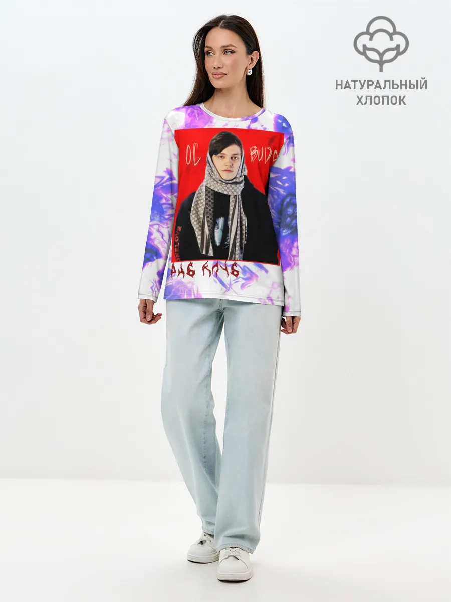 Лонгслив женский. Хлопок / OG Buda на блоке