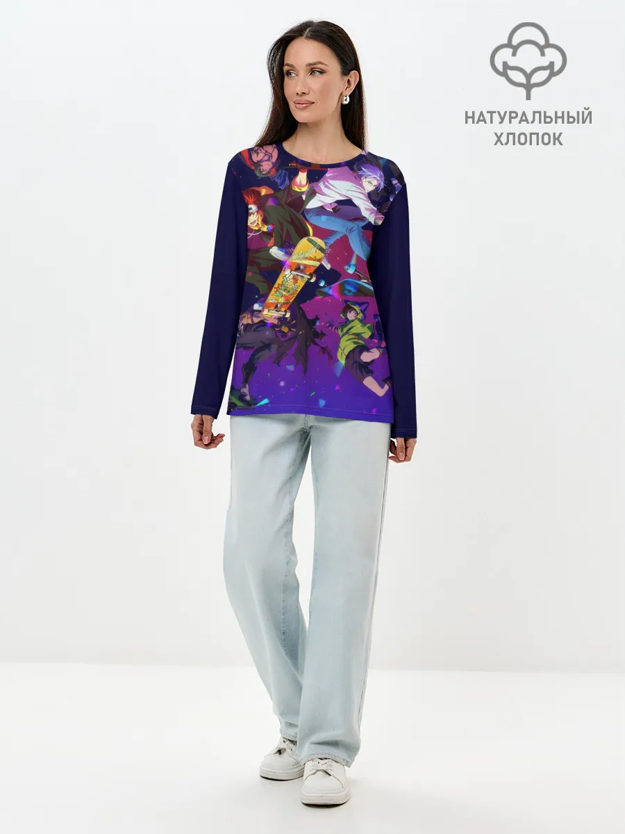 Лонгслив женский. Хлопок / SK8 the Infinity