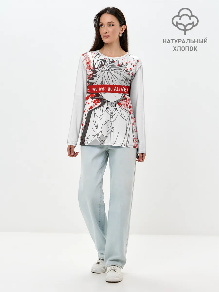 Лонгслив женский. Хлопок / Обещанный Неверленд