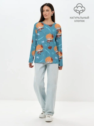 Лонгслив женский. Хлопок / Чиби Чайльд