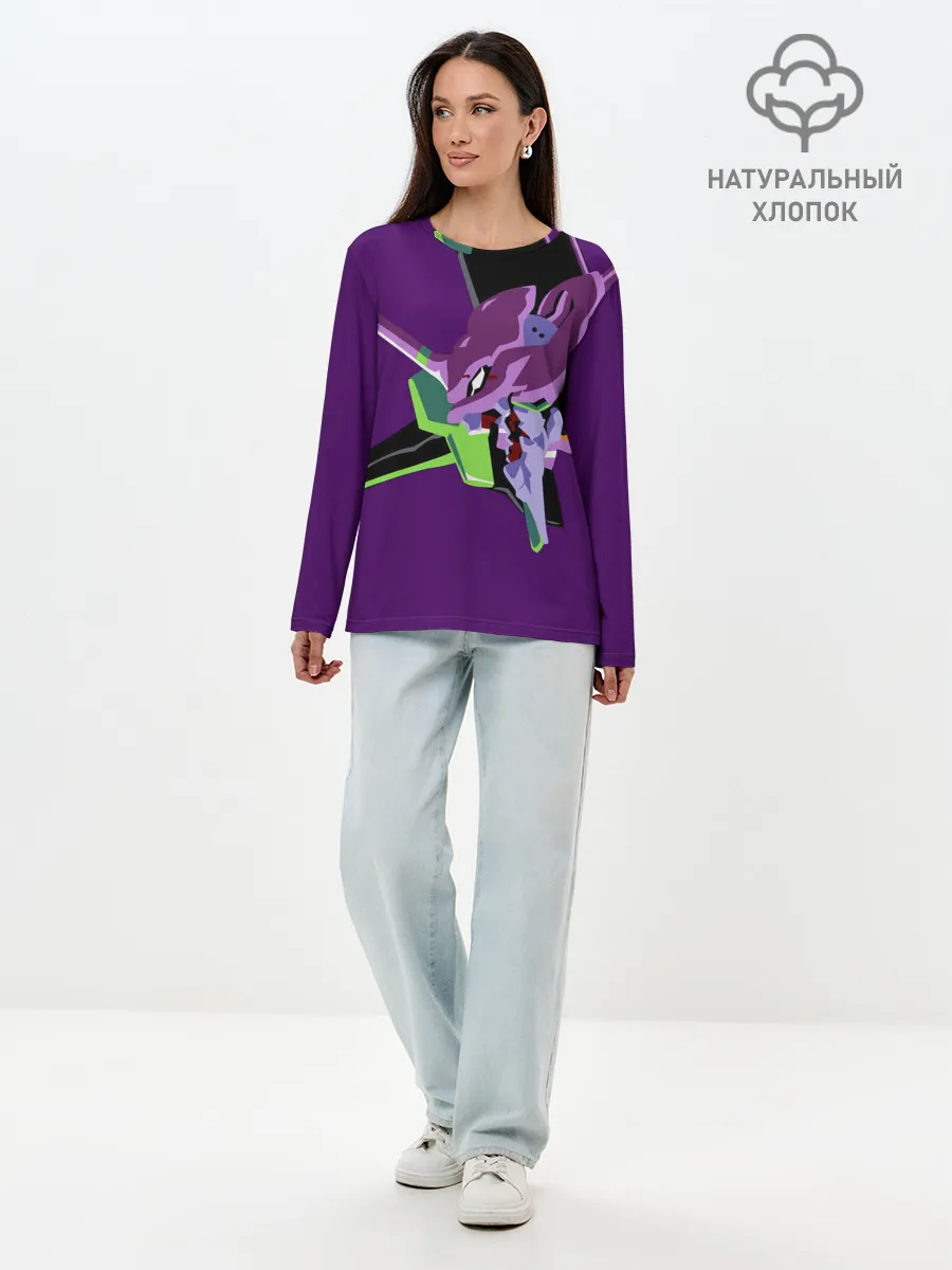 Лонгслив женский. Хлопок / Евангилион