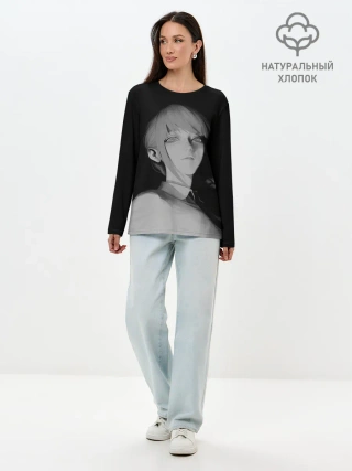 Лонгслив женский. Хлопок / Makima Chainsaw Man 3D модель