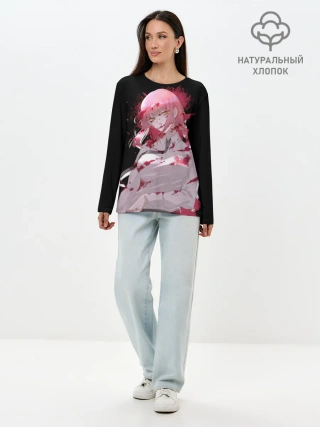 Лонгслив женский. Хлопок / Makima Chainsaw Man