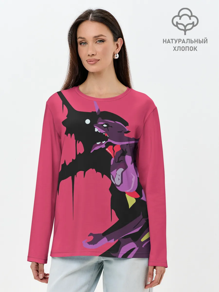 Лонгслив женский. Хлопок / Евангилион