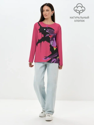 Лонгслив женский. Хлопок / Евангилион