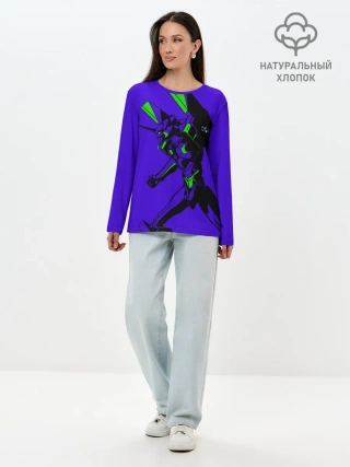 Лонгслив женский. Хлопок / Евангилион