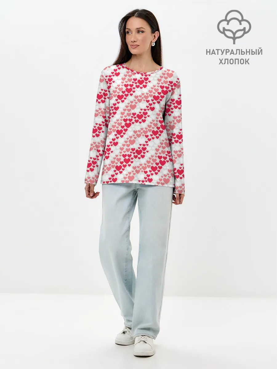 Лонгслив женский. Хлопок / Волны Любви