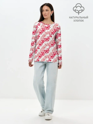 Лонгслив женский. Хлопок / Волны Любви