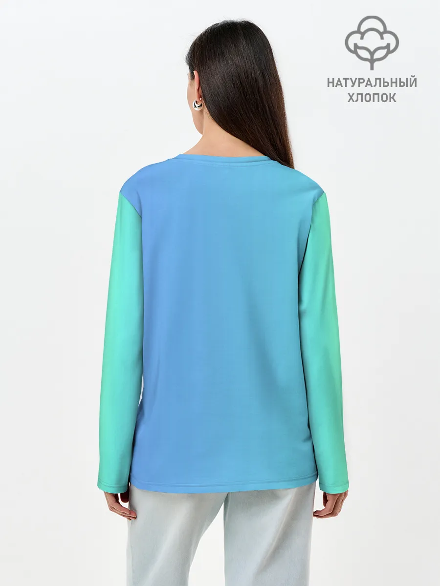 Лонгслив женский. Хлопок / Aqua Among As