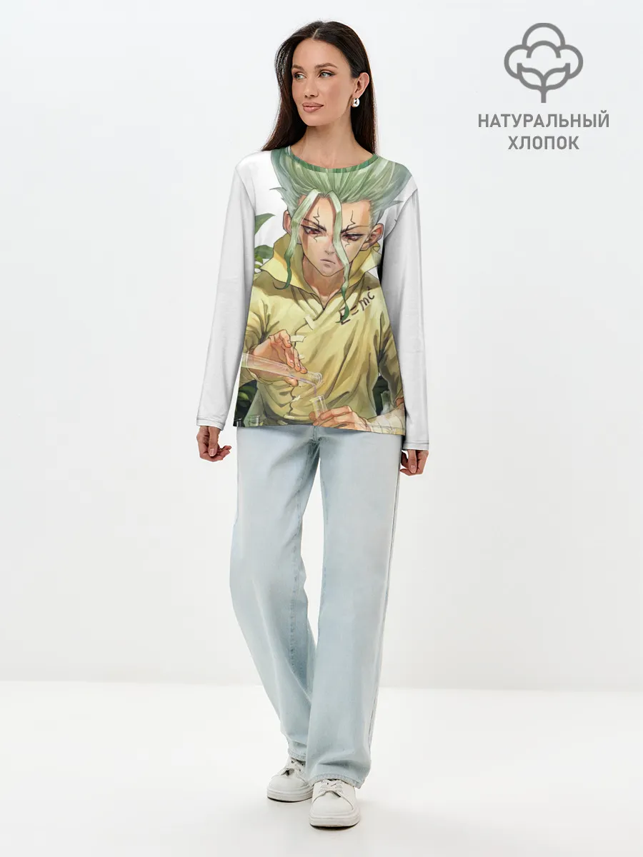 Лонгслив женский. Хлопок / Доктор Стоун