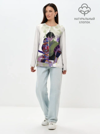 Лонгслив женский. Хлопок / SK8 the Infinity