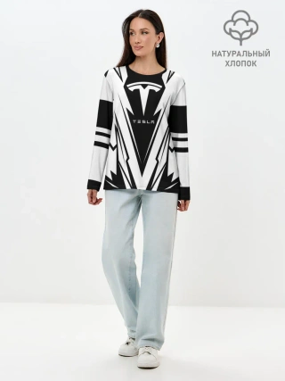 Лонгслив женский. Хлопок / Tesla