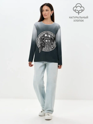Лонгслив женский. Хлопок / руны
