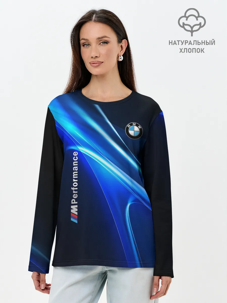 Лонгслив женский. Хлопок / BMW