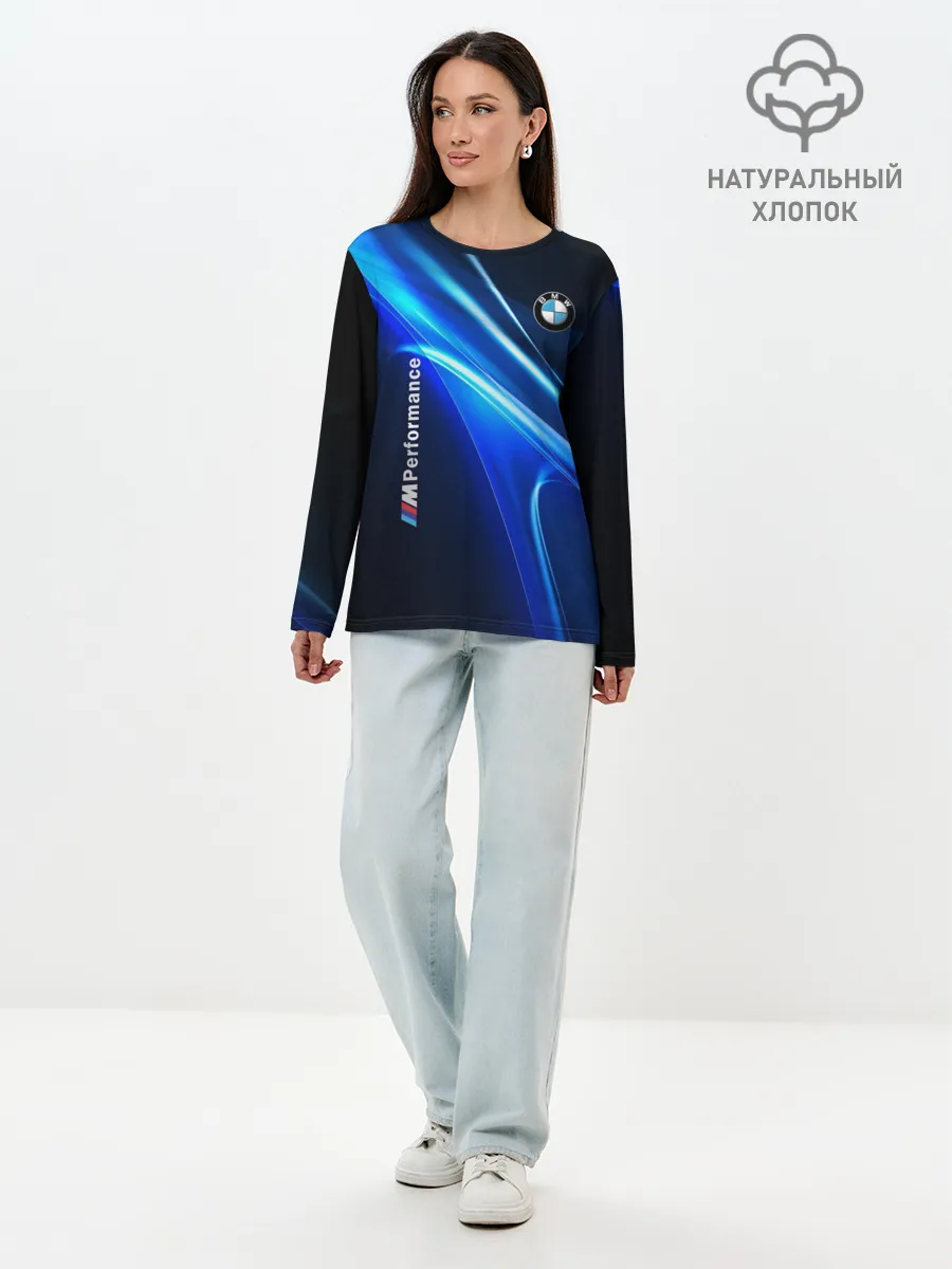 Лонгслив женский. Хлопок / BMW