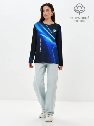 Лонгслив женский. Хлопок / BMW