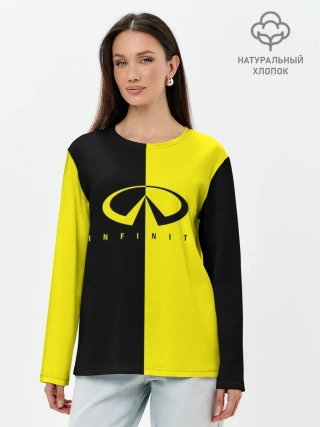 Лонгслив женский. Хлопок / INFINITI logo