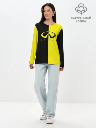 Лонгслив женский. Хлопок / INFINITI logo