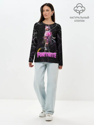 Лонгслив женский. Хлопок / Vi Fox Fortnite
