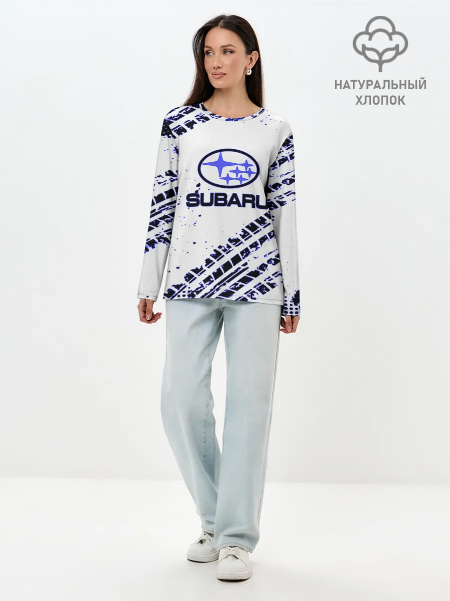 Лонгслив женский. Хлопок / SUBARU.