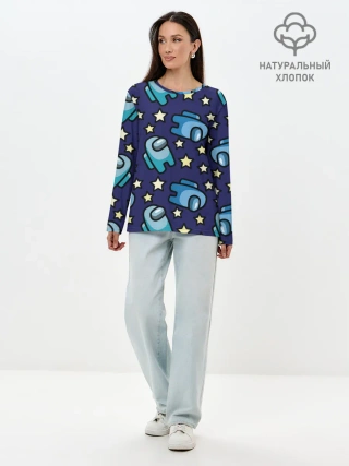 Лонгслив женский. Хлопок / Among Us | Звёзды