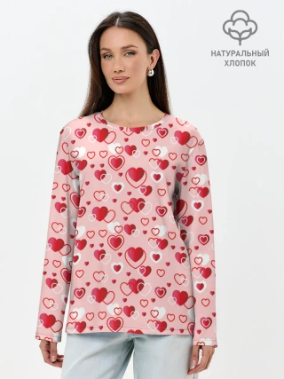 Лонгслив женский. Хлопок / Любовь