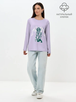 Лонгслив женский. Хлопок / пошлая молли