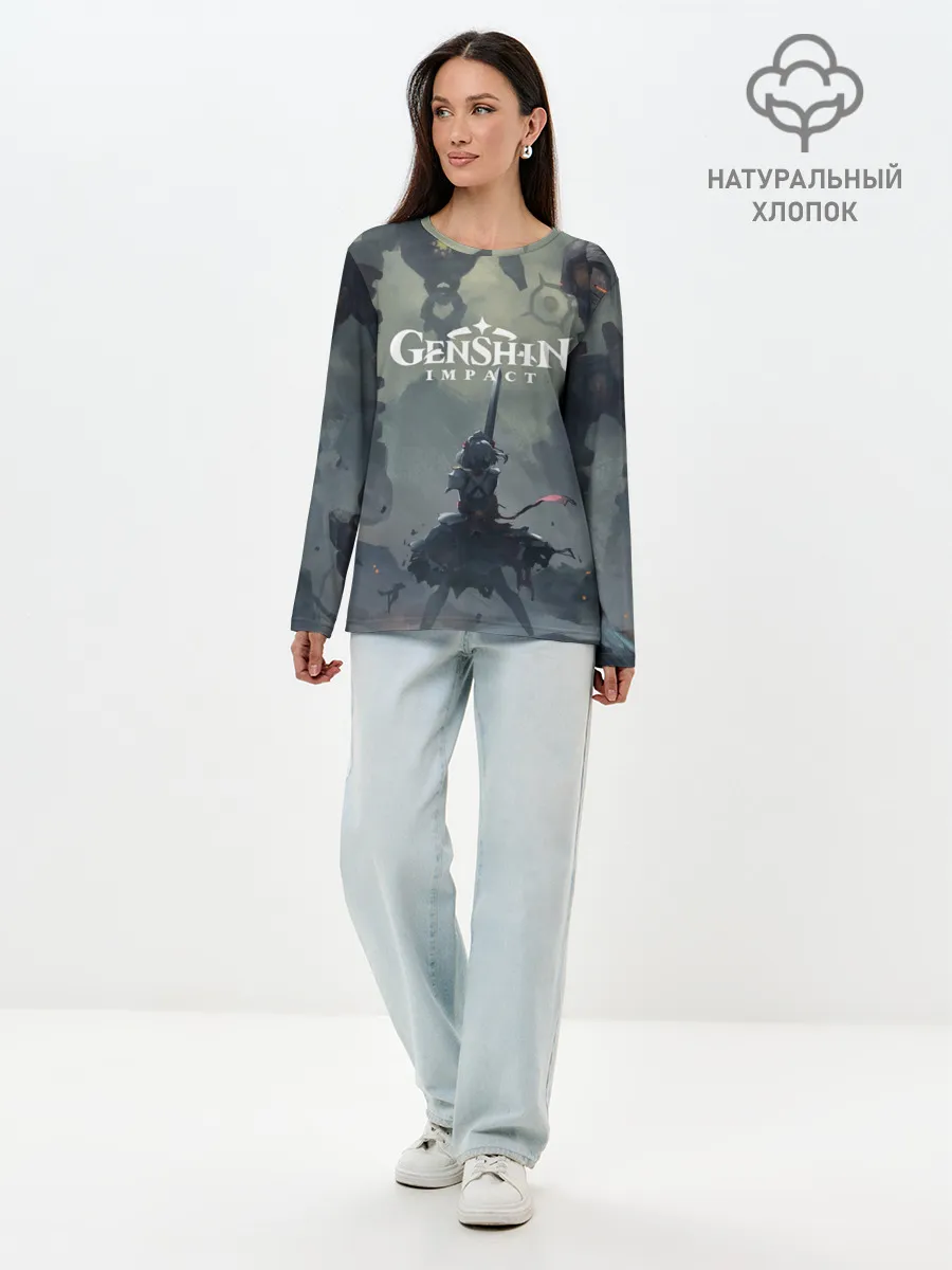 Лонгслив женский. Хлопок / Genshin impact | Noelle