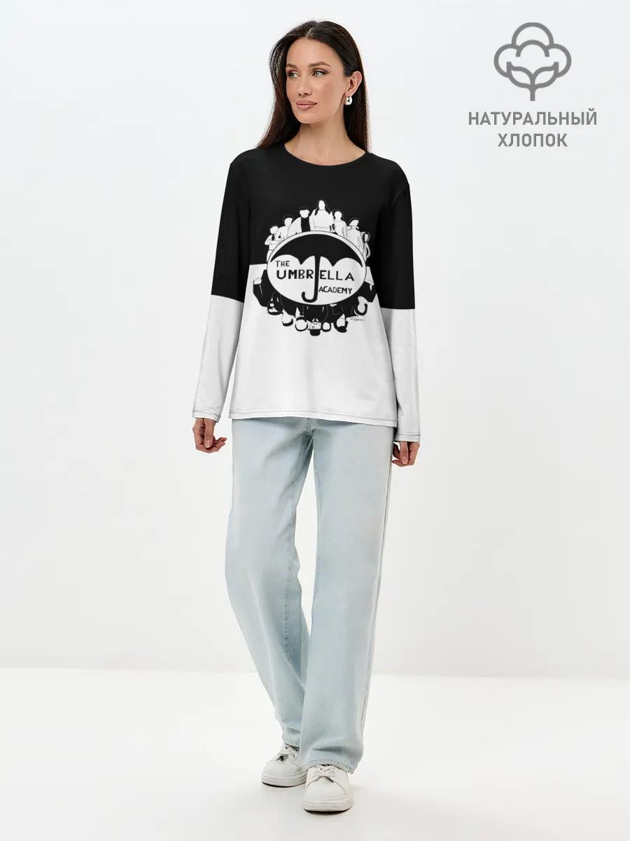 Лонгслив женский. Хлопок / академия амбрелла