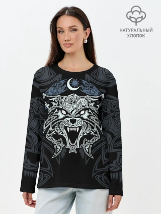 Лонгслив женский. Хлопок / Фенрир