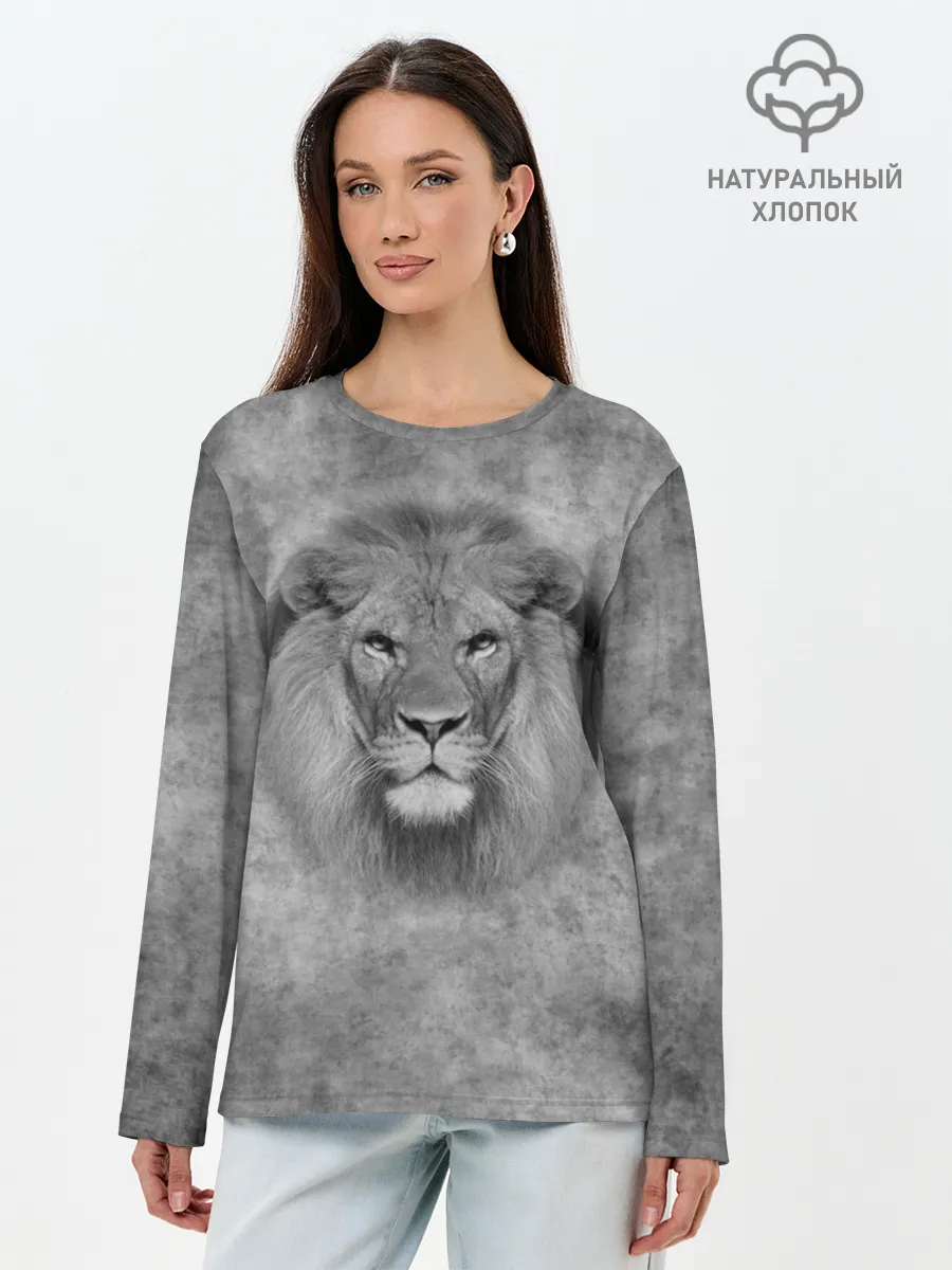 Лонгслив женский. Хлопок / Лев