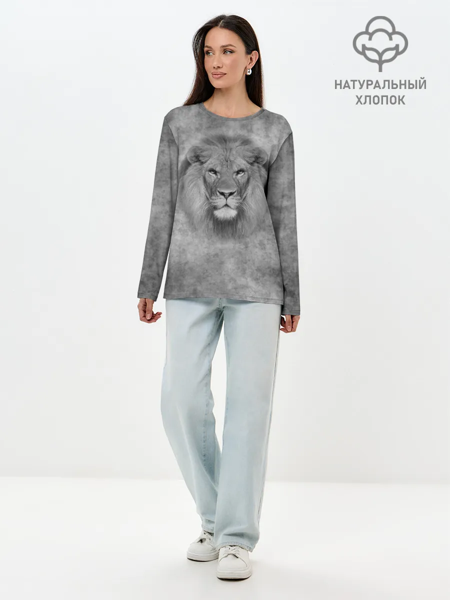 Лонгслив женский. Хлопок / Лев