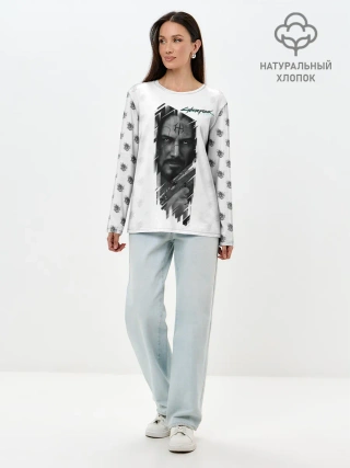 Лонгслив женский. Хлопок / Cyberpunk 2077