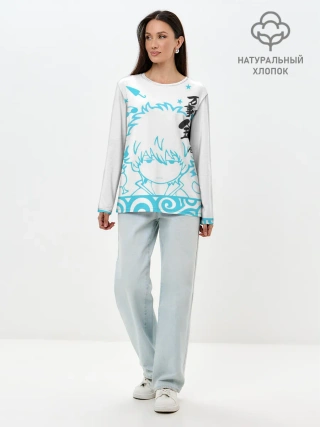 Лонгслив женский. Хлопок / Самурай Гинтоки