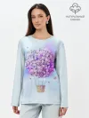 Лонгслив женский. Хлопок / Air flowers
