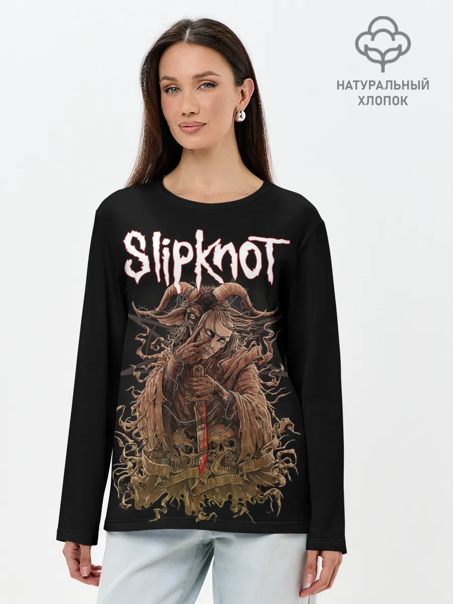 Лонгслив женский. Хлопок / SLIPKNOT