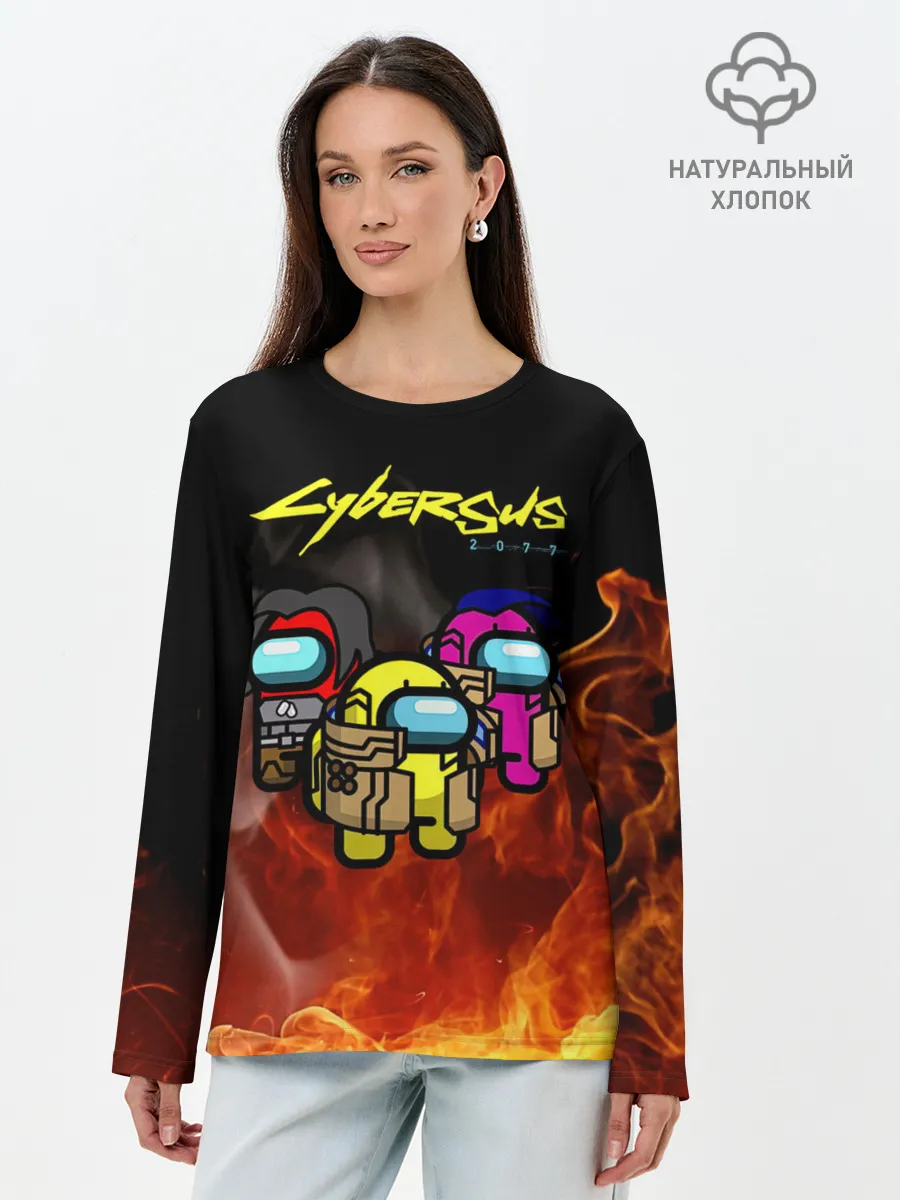Лонгслив женский. Хлопок / CyberSUS 2077