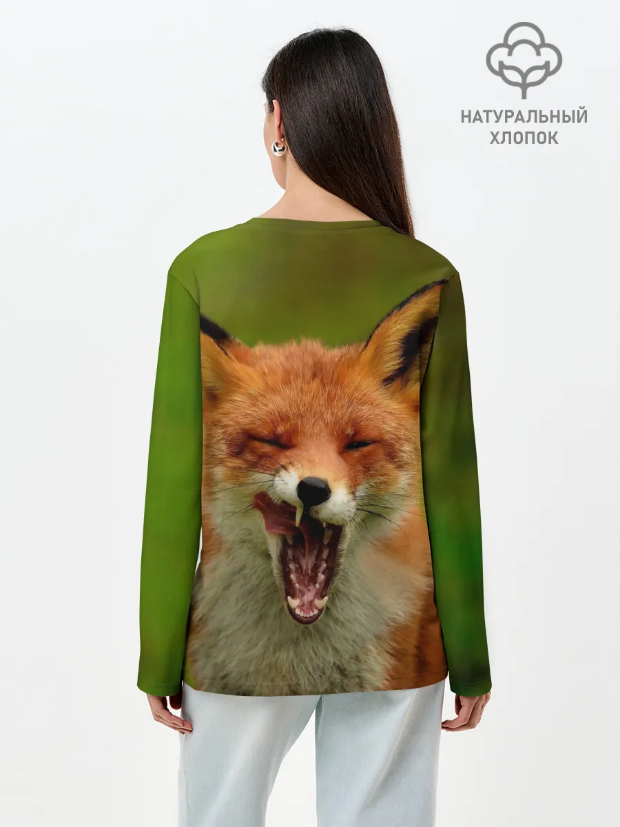 Лонгслив женский. Хлопок / Лисица