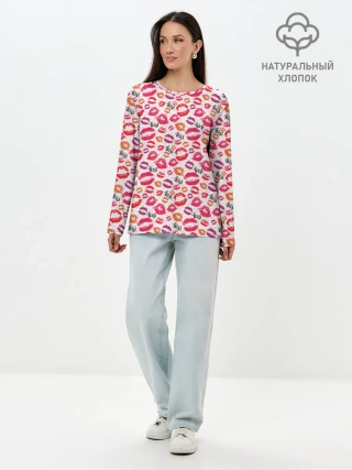 Лонгслив женский. Хлопок / Kiss