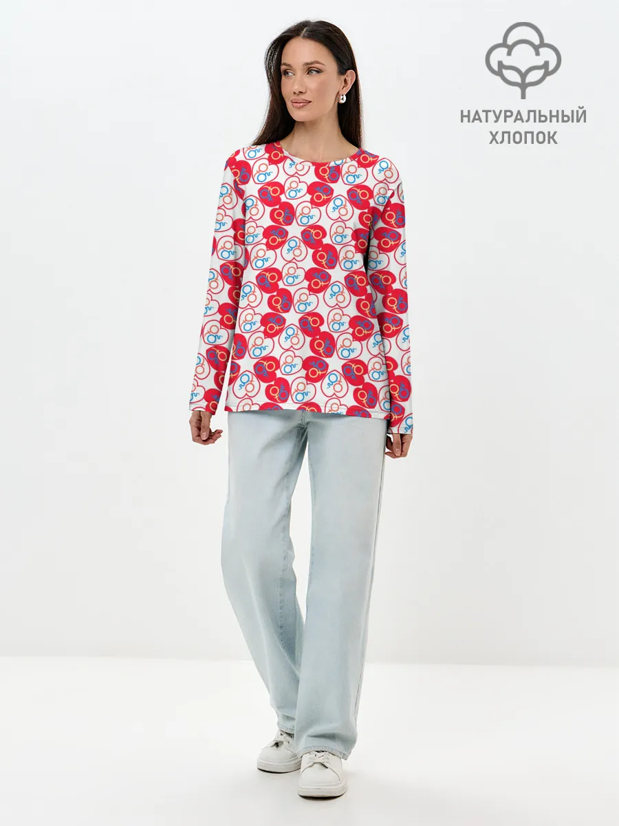 Лонгслив женский. Хлопок / Любовь