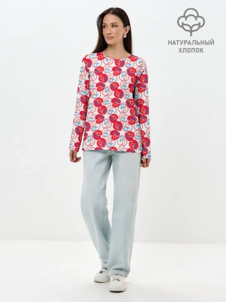 Лонгслив женский. Хлопок / Любовь