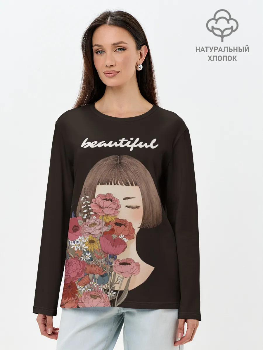 Лонгслив женский. Хлопок / Beautiful